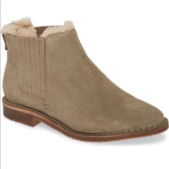 SEYCHELLES Pool Cozy Suede Fur Bootie, Ankle Bootie, Tan/Brown, Size‎ 10, NWT - Picture 10 of 15